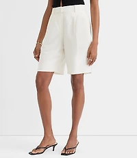 Petite Bermuda Shorts Linen Blend