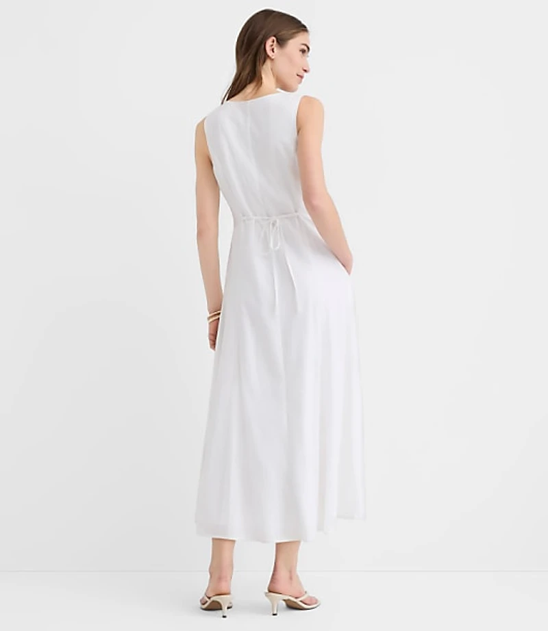 Linen Cotton Vest Midi Dress