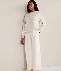 Haven Well Within Organic Cotton Blend Diamond Stitch Sweater