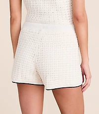 Petite Lou & Grey Tipped Pointelle Sweater Shorts