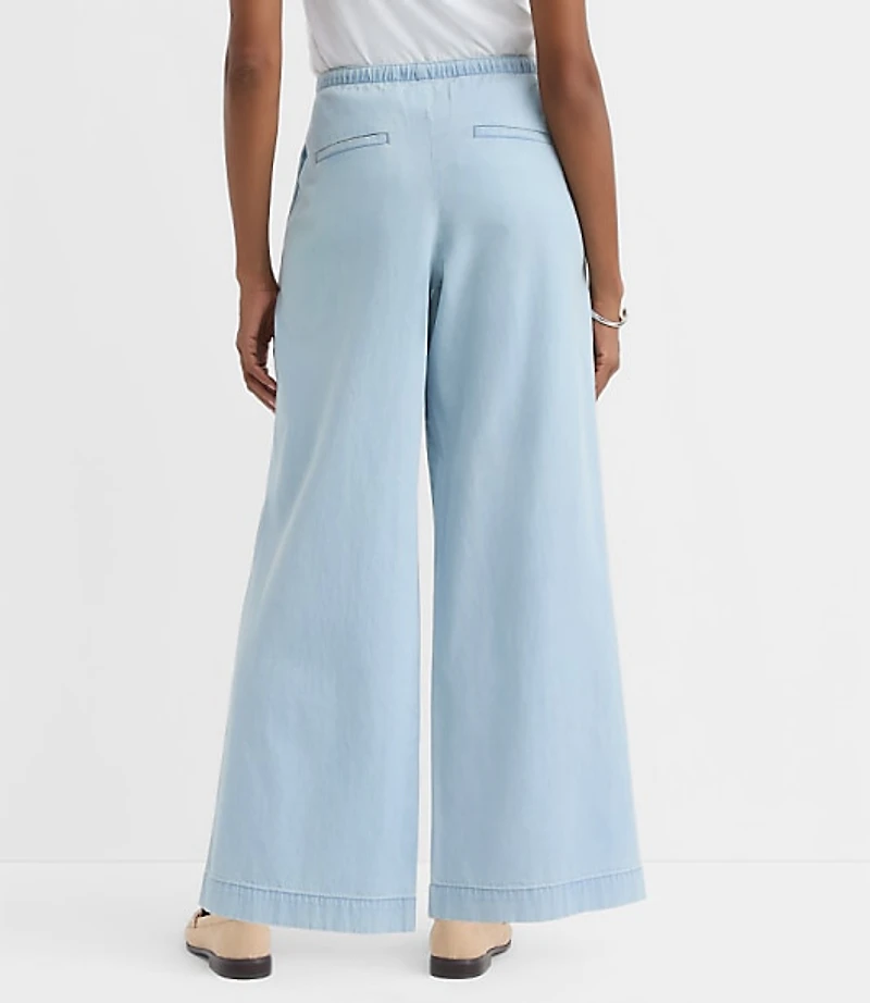 Petite Sawyer Pull On Pants in Chambray