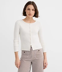 Scalloped Ribbed Cardigan
