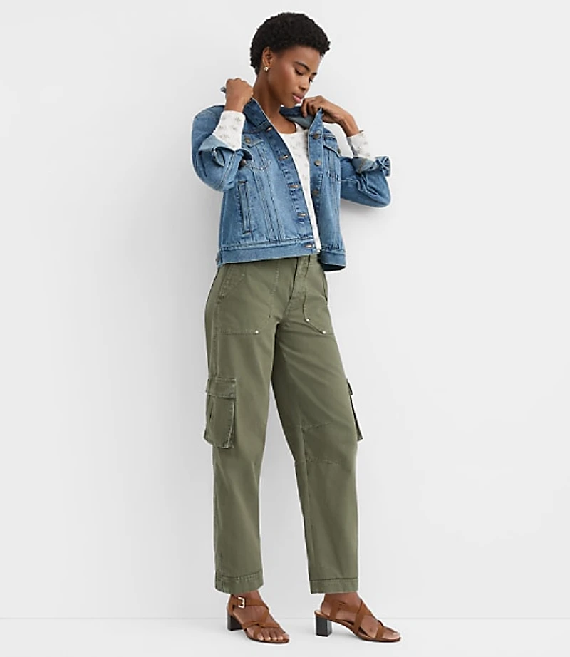 Cargo Barrel Pants in Twill