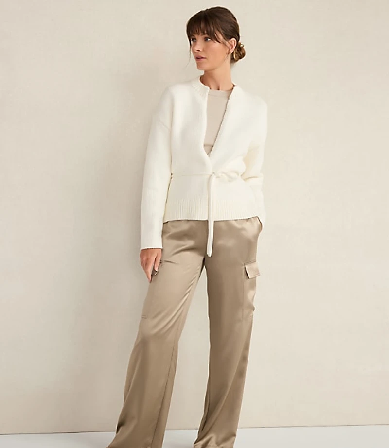 Haven Well Within Chunky Cotton Blend Belted Cardigan