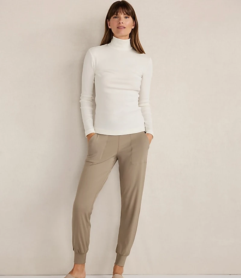 Haven Well Within Essential Organic Cotton Mock Neck Long Sleeve Tee