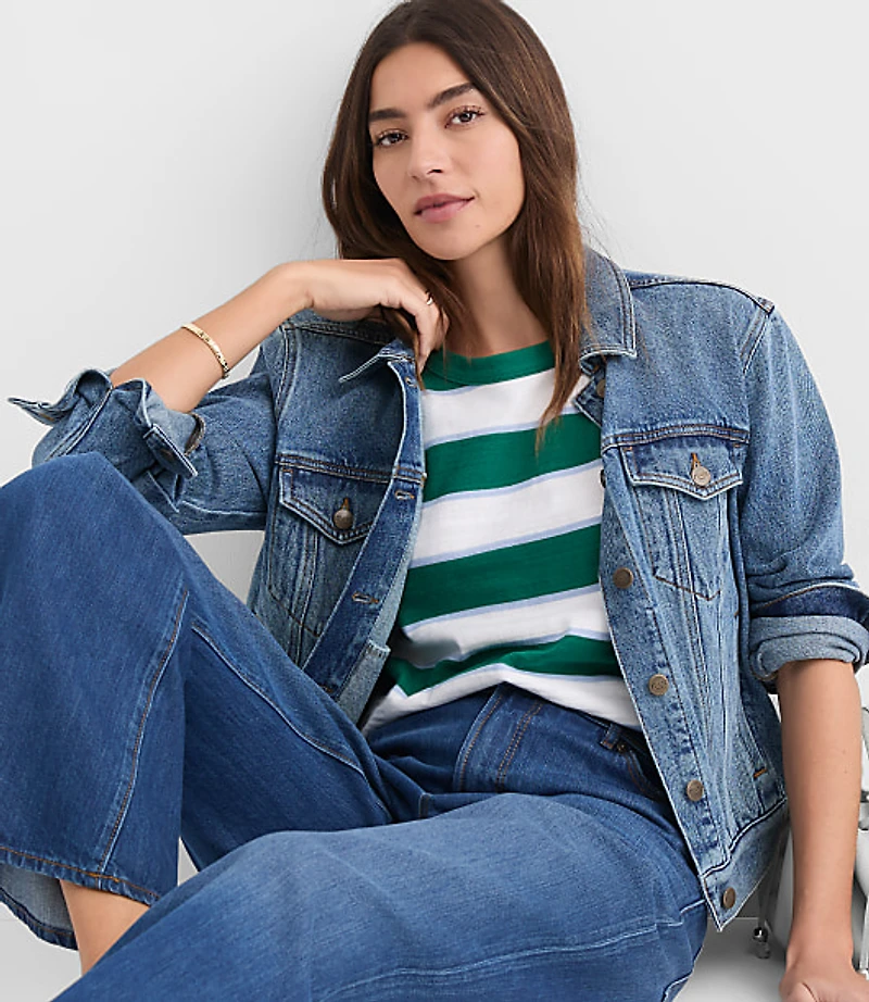 Petite Striped Harbor Tank Top