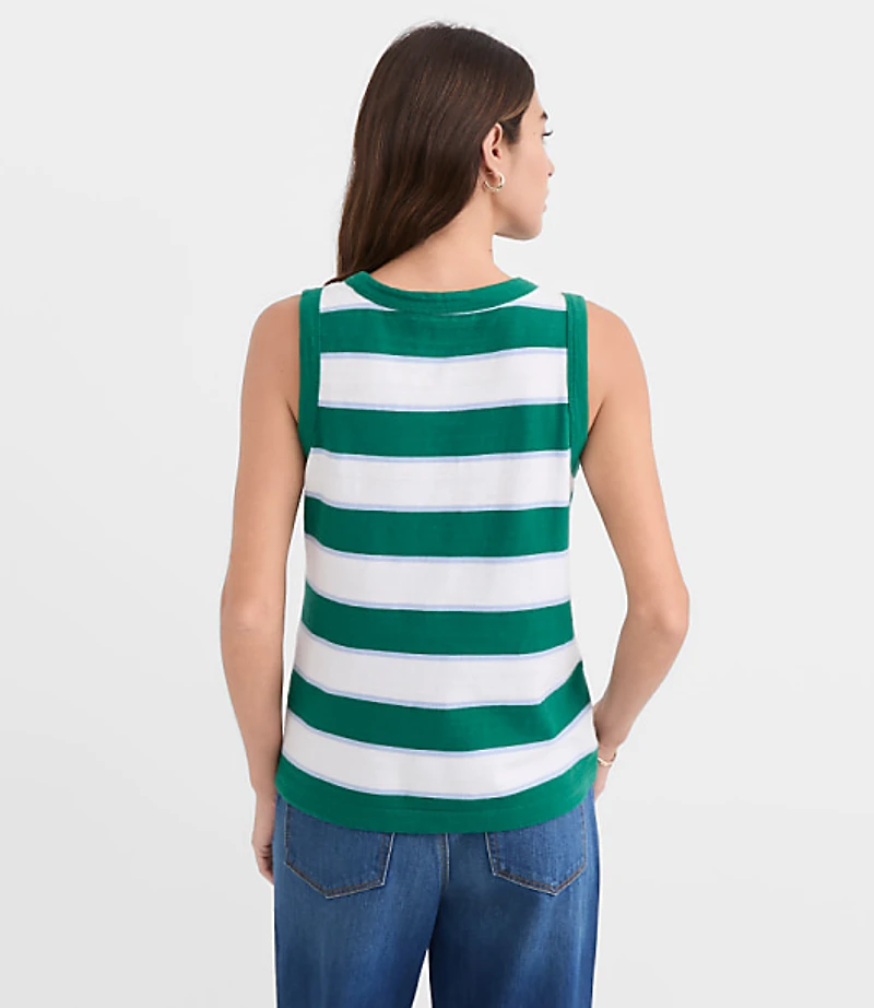 Petite Striped Harbor Tank Top