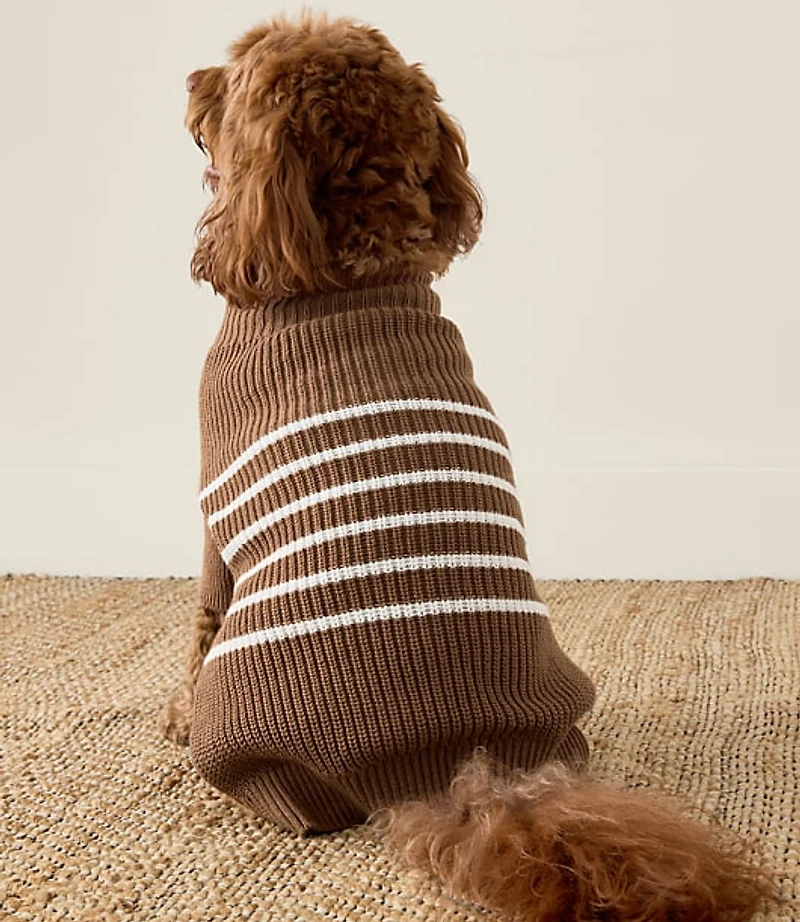 Haven Well Within Organic Cotton Striped Dog Sweater