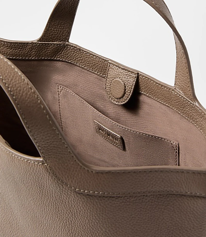 LOFT Versa East West Leather Tote Bag