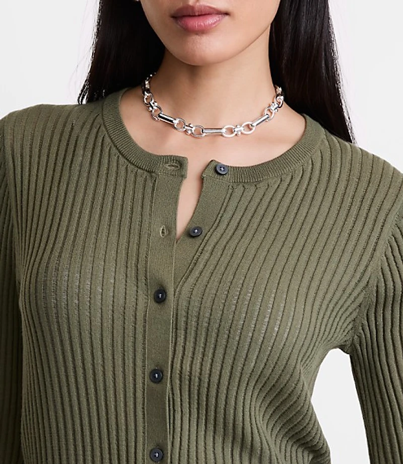 LOFT Versa Ribbed Cardigan
