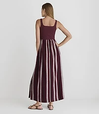 Lou & Grey Striped Linen Cotton Maxi Pocket Dress
