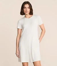 Lou & Grey Heathered Signaturesoft Mini Pocket Tee Dress