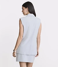 LOFT Versa Seasonless Stretch Sleeveless Blazer Heather