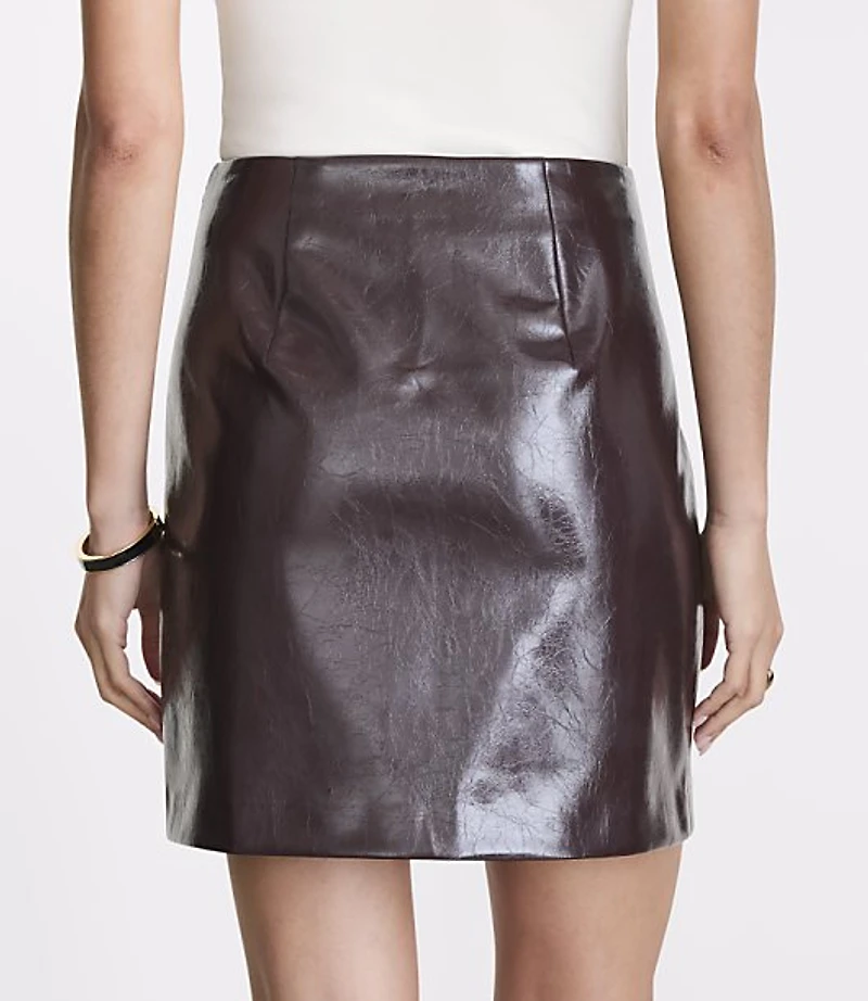 LOFT Versa Faux Leather Mini Skirt