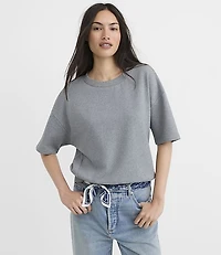 Heathered Short Sleeve Sweatshirt