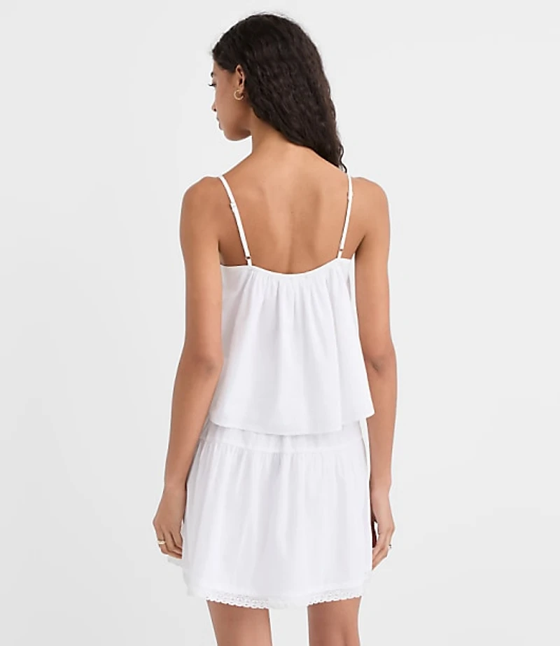 Petite Lace Pintucked Cami