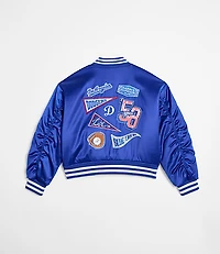 Wild Collective Dodgers Satin Bomber Jacket