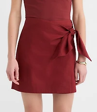 Linen Cotton Wrap Skort