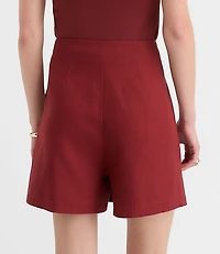 Linen Cotton Wrap Skort