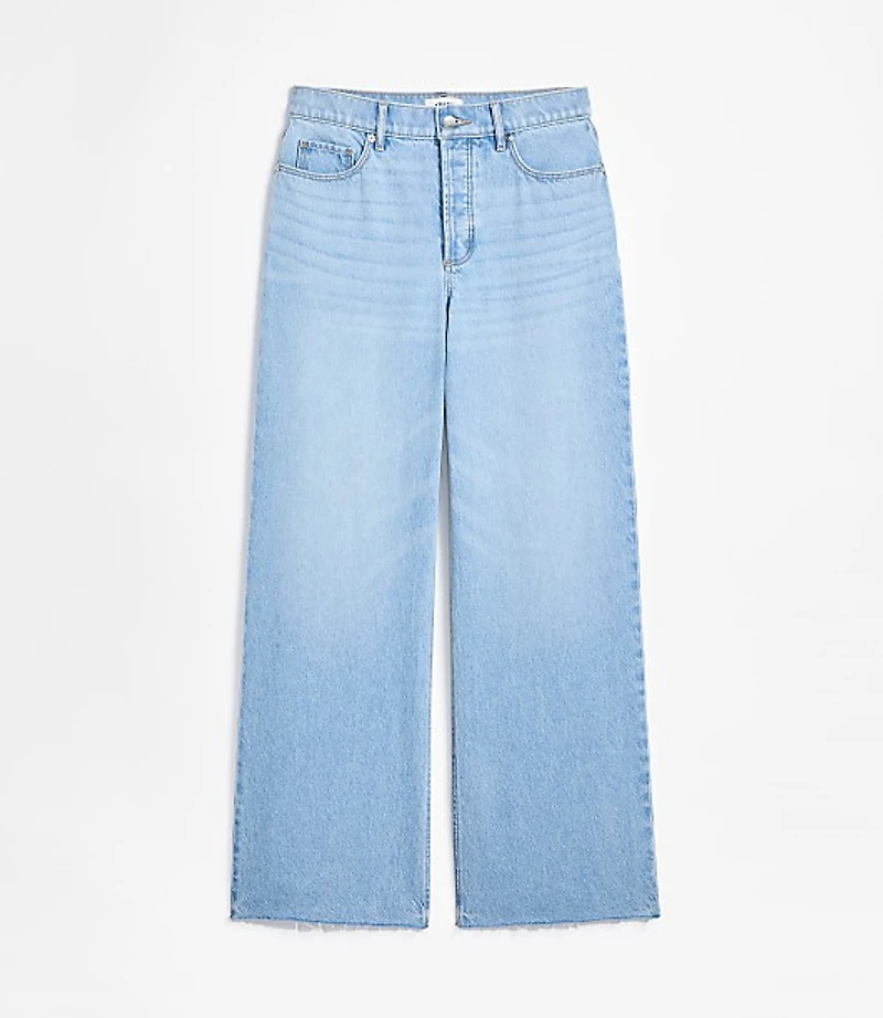Rivete Tall Curvy Fresh Cut High Rise Relaxed Wide Leg Jeans Wave Wash