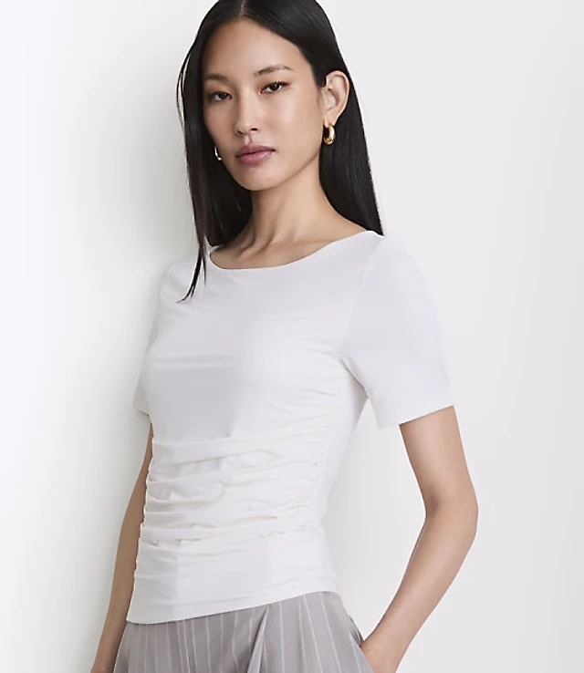 LOFT Versa 360 Knit Ruched Top