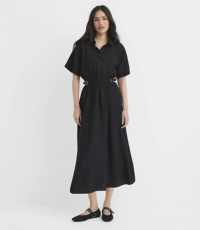Double Buckle Shirtdress