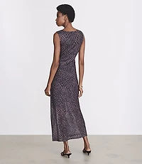 LOFT Versa Leopard Print Mesh Maxi Dress