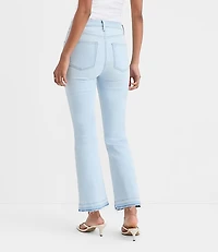 Rivete Tall Unpicked High Rise Kick Crop Jeans Wave Wash