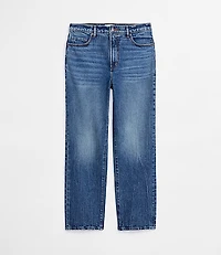 Rivete Short High Rise Straight Jeans Echo Wash