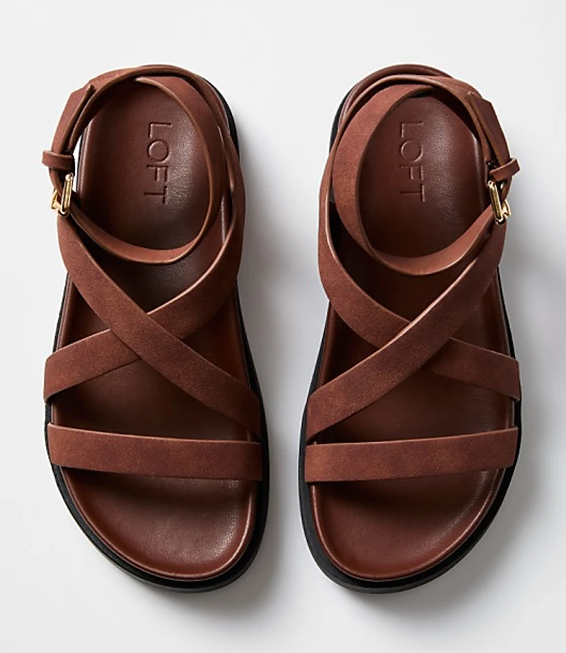 Molded Ankle Strap Sandals