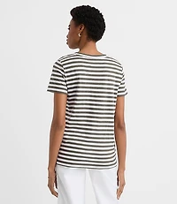 Petite Striped Everyday Crew Tee