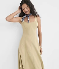 Petite Seamed Barrel Midi Pocket Dress