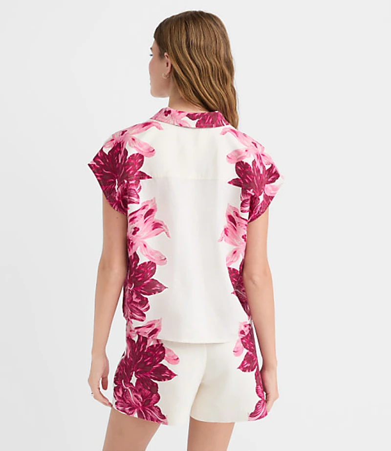 Petite Lily Linen Blend Popover Shirt