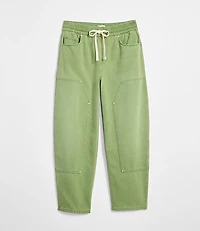 Rivete Tall Curvy Utility High Rise Pull On Jeans Shale Green