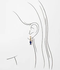 Pearlized Fish Hoop Earring Set
