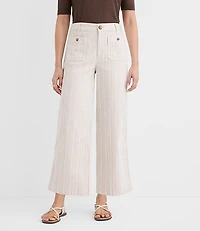 Palmer Wide Leg Crop Pants Stripe