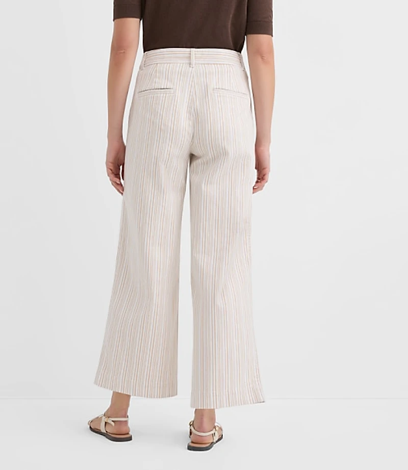 Palmer Wide Leg Crop Pants Stripe