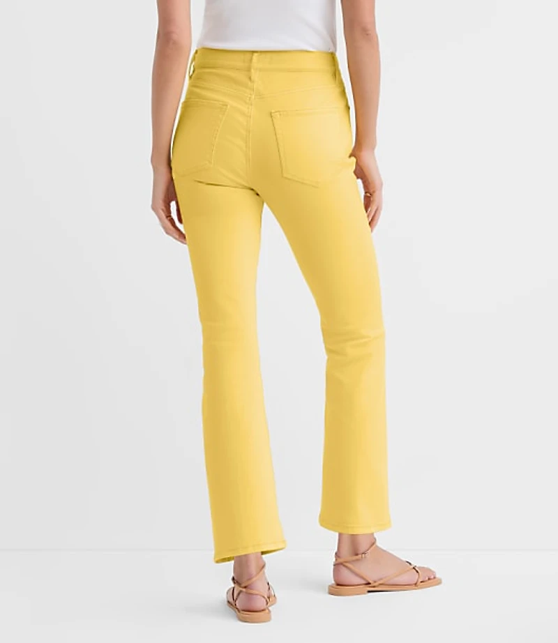 Rivete Petite High Rise Kick Crop Jeans Daffodil Bloom