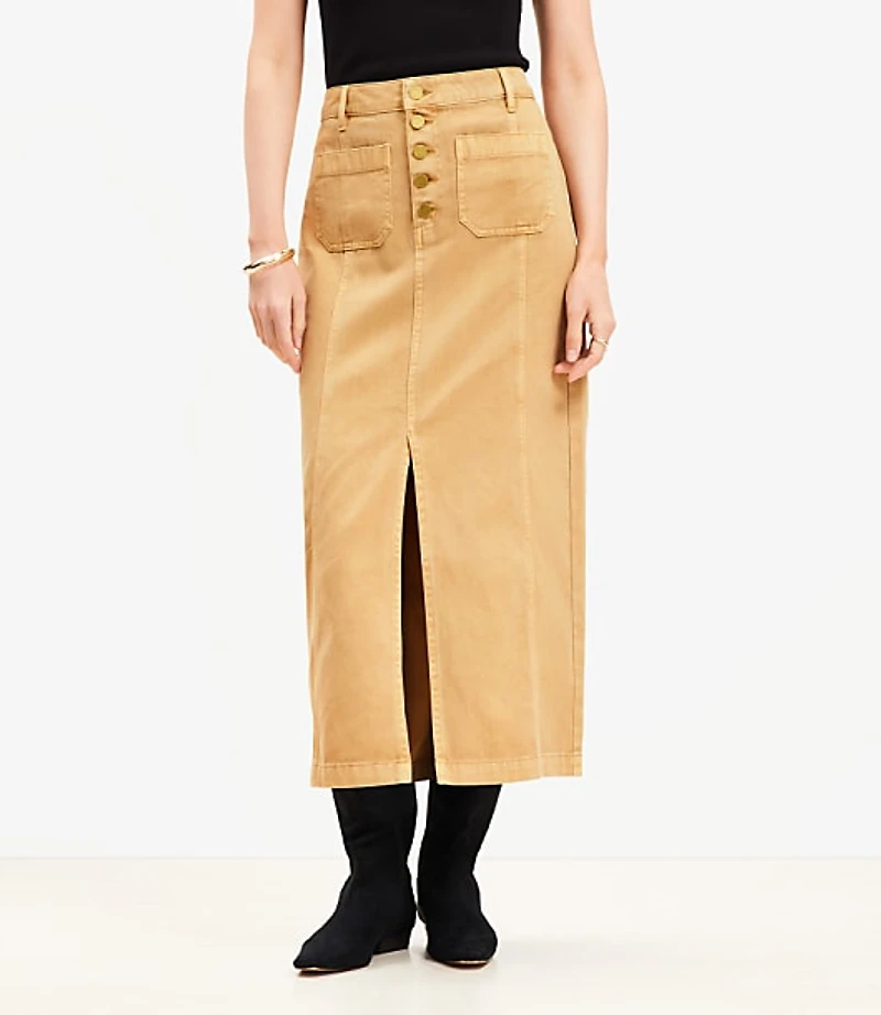 Utility Pocket Midi Skirt