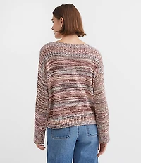 Spacedye Ribtrim Boatneck Sweater