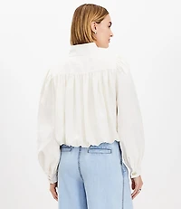 Petite Gathered Swing Jacket
