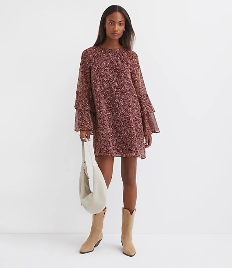 Floral Ruffle Mini Dress