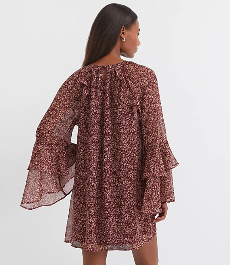 Floral Ruffle Mini Dress