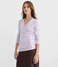 Button Side Ruched Top