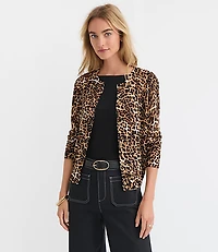 Leopard Print Semi Sheer Cardigan