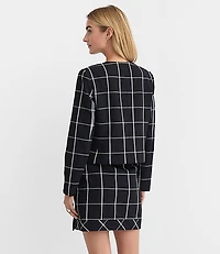 Windowpane Double Breasted Jacket