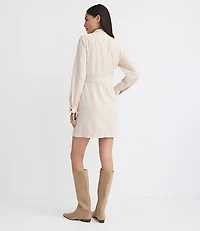 Corduroy Mini Pocket Shirtdress