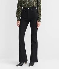 High Rise Slim Flare Jeans Jet Black Wash