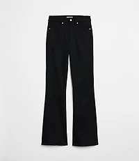 High Rise Slim Flare Jeans Jet Black Wash