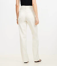 Mid Rise Relaxed Straight Jeans Ecru